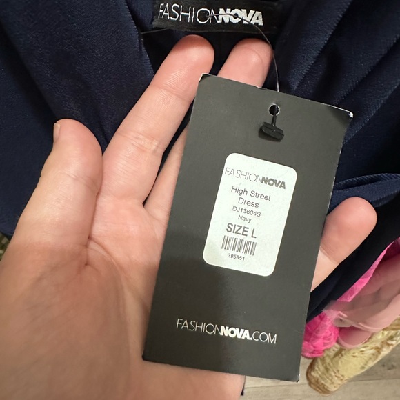 NWT FashionNova Navy Blue Maxi Dress - Picture 3 of 3